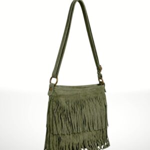 CASCADA - Bolso bandolera de piel Gamuza 220422