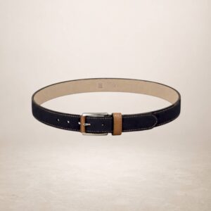 VITTORIO - Cinturon de piel gamuza 260425