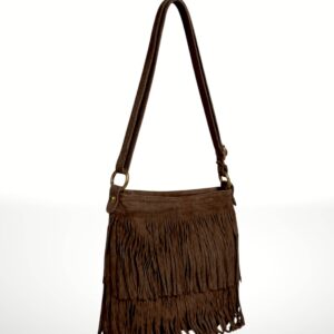 CASCADA - Bolso bandolera de piel Gamuza 220422