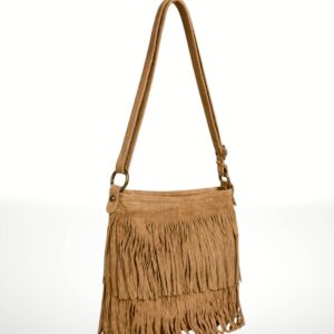 CASCADA - Bolso bandolera de piel Gamuza 220422