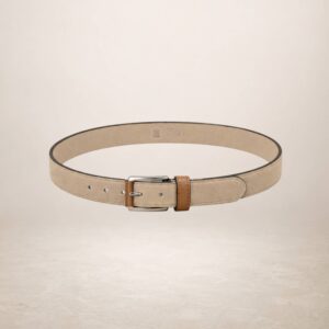 VITTORIO - Cinturon de piel gamuza 260425