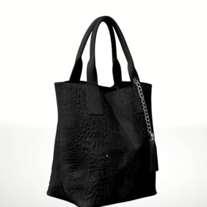VERANIA - Bolso tote de piel Gamuza 220615