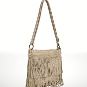 CASCADA - Bolso bandolera de piel Gamuza 220422