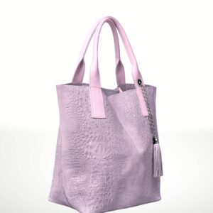 VERANIA - Bolso tote de piel Gamuza 220615