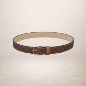 VITTORIO - Cinturon de piel gamuza 260425