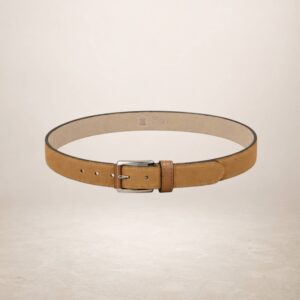 VITTORIO - Cinturon de piel gamuza 260425