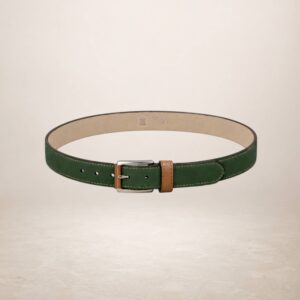 VITTORIO - Cinturon de piel gamuza 260425