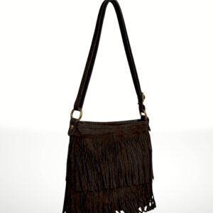CASCADA - Bolso bandolera de piel Gamuza 220422