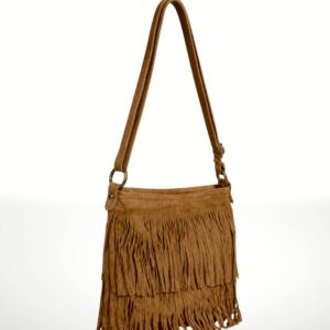 CASCADA - Bolso bandolera de piel Gamuza 220422