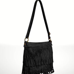 CASCADA - Bolso bandolera de piel Gamuza 220422
