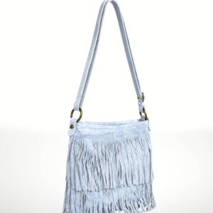CASCADA - Bolso bandolera de piel Gamuza 220422
