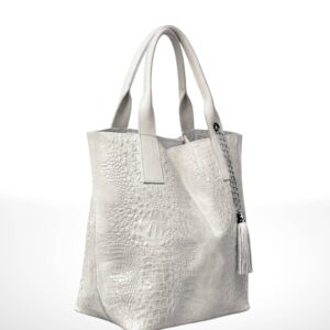 VERANIA - Bolso tote de piel Gamuza 220615
