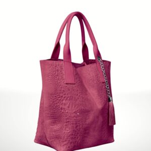 VERANIA - Bolso tote de piel Gamuza 220615