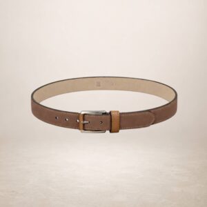 VITTORIO - Cinturon de piel gamuza 260425