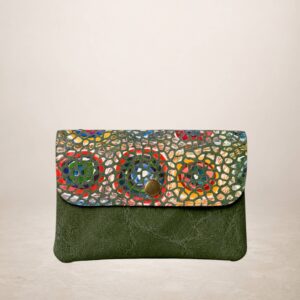 GAUDI plus - Monedero de piel Gamuza - Verde oliva