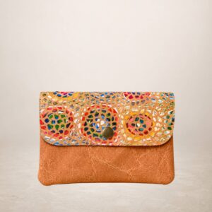 GAUDI plus - Monedero de piel Gamuza - Mandarina