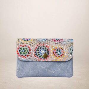 GAUDI plus - Monedero de piel Gamuza - Azul turkysh