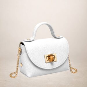GINEVRA - Bolso de piel 260316 - Blanco