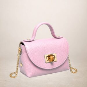 GINEVRA - Bolso de piel 260316 - Rosa pastel