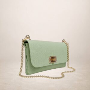 LUCE DI AMALFI - Bolso de piel - Verde manzana