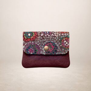 GAUDI - Monedero de piel Gamuza - Rojo vino
