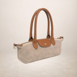 CHARRO - Bolso de piel gamuza - Taupe
