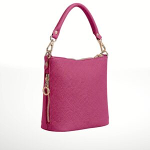 ISTELIA - Bolso de piel - Fuxia