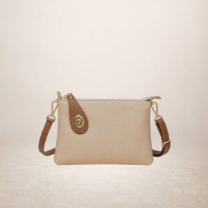 ALLEGRA - Bolso de mano de piel - Arena