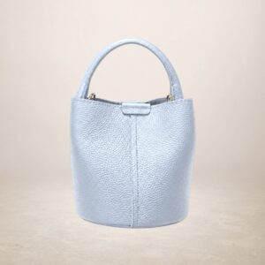 NENSI - Bolso bucket de piel - Sky