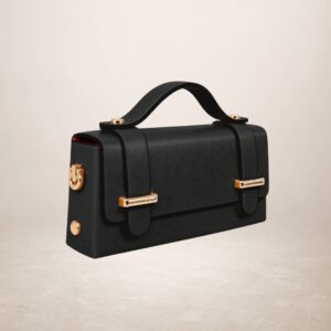 FIAMMETTA - Bolso de piel cuero - Negro
