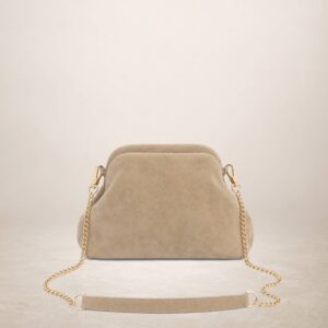 BAGNOREGIO - Bolso de piel gamuza - Taupe