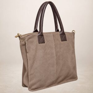 ISOTTA - Bolso de piel gamuza - Taupe oscuro