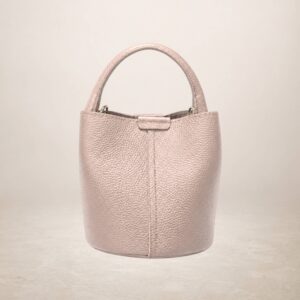 NENSI - Bolso bucket de piel - Rosa nudo