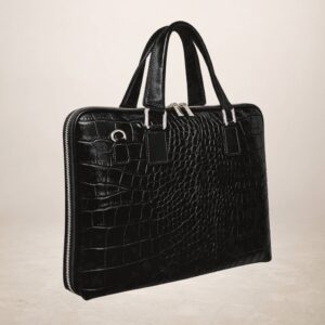 SHILLA - maletin de piel grabado coco - Negro