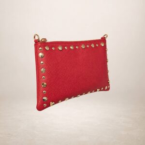 UNIMAR - Bolso de piel - Rojo fuego