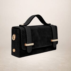 FIAMMA - Bolso de piel gamuza - Negro