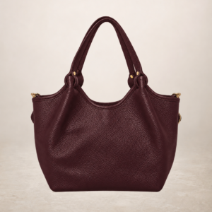 KELLI - Bolso de piel - Rojo vino