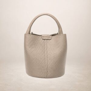 NENSI - Bolso bucket de piel - Taupe