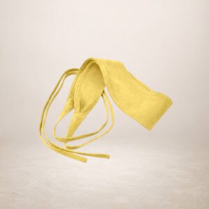 JUDIT - Cinturon fajín de piel Gamuza - Amarillo