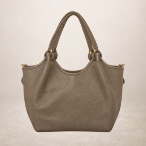 KELLI - Bolso de piel - Taupe oscuro