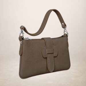 HAVIN - Bolso de piel - Taupe oscuro