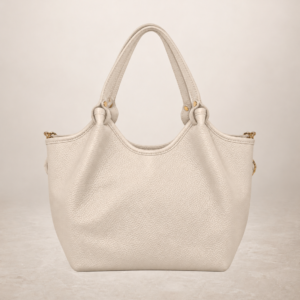 KELLI - Bolso de piel - Beis nata