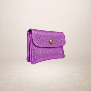 KATIA - Monedero de piel Gamuza Laminado - Morado