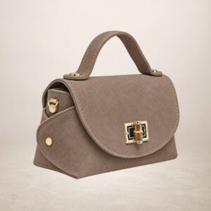 LALA - Bolso de piel Gamuza - Taupe oscuro