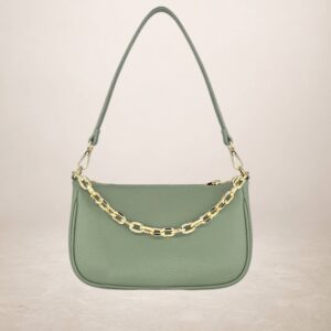 LALABEL - Bolso de piel vacuno - Verde manzana