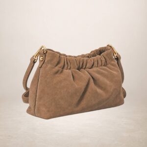 MARIA - Bolso de piel gamuza - Camel
