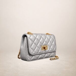 GABRIELLA - Bolso de Piel - Plateado