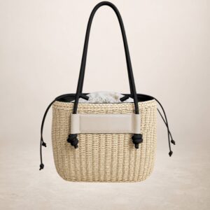 VESUVIO - Bolso tote de papel - Combi  Beis