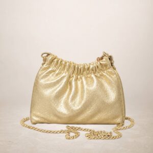 MARISA - Bolso de piel  - Platinado (Gamuza)