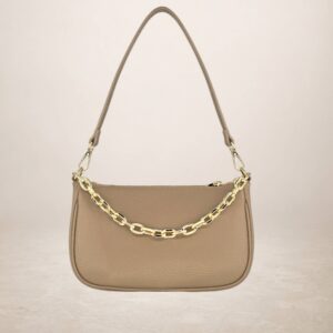 LALABEL - Bolso de piel vacuno - Taupe